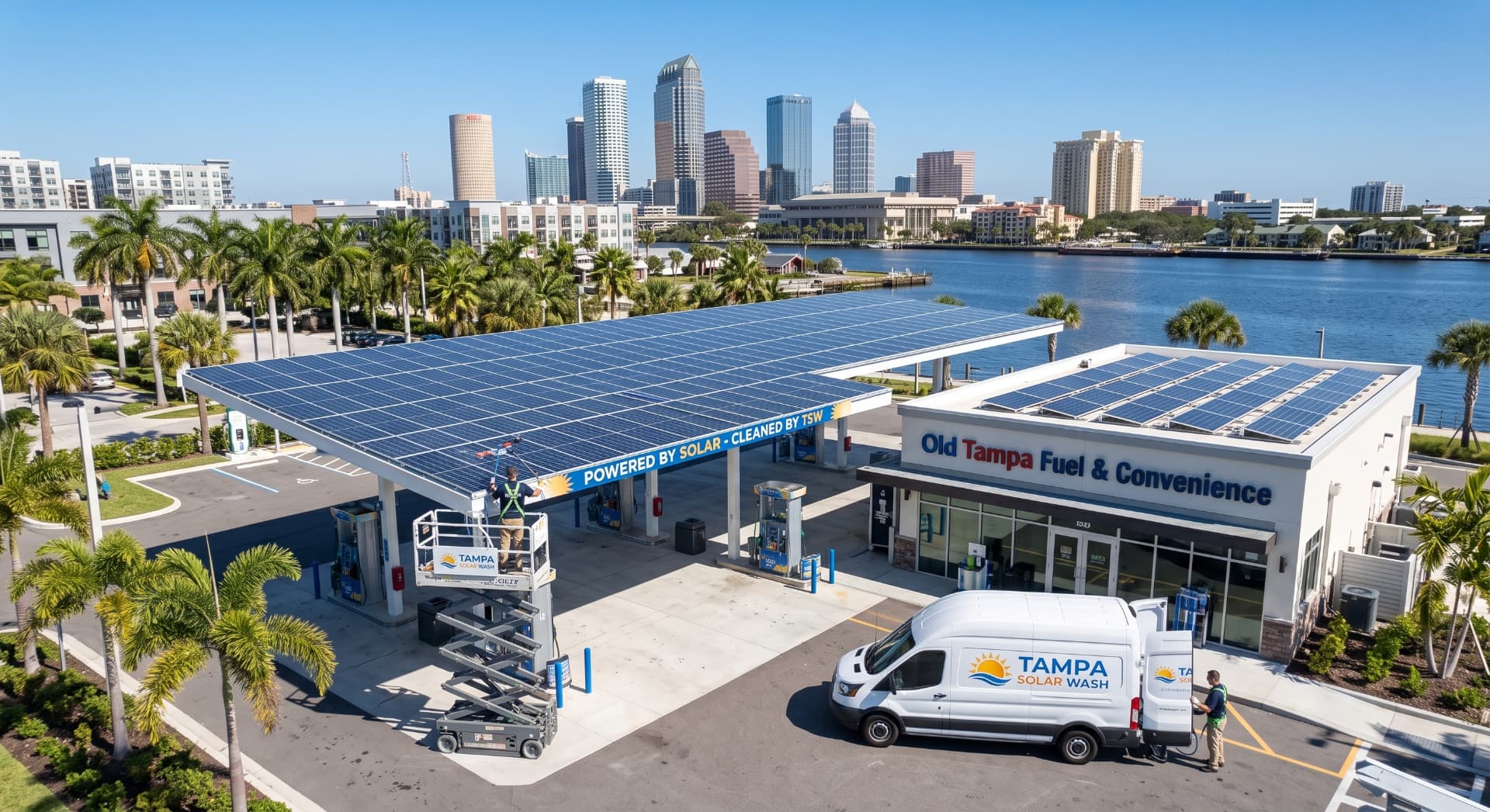 Commercial Solar Panel Cleaning in Tampa, Florida
