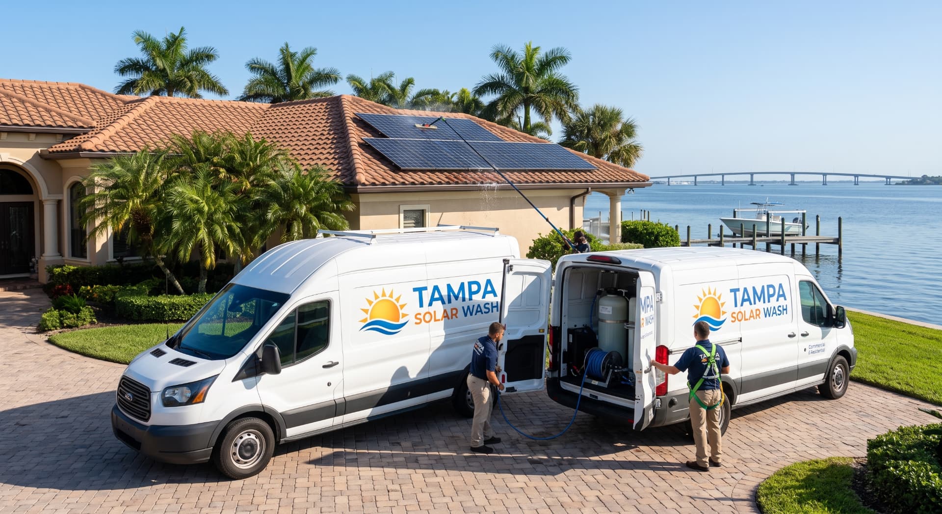 Residential Solar Panel Cleaning in Tampa, Florida